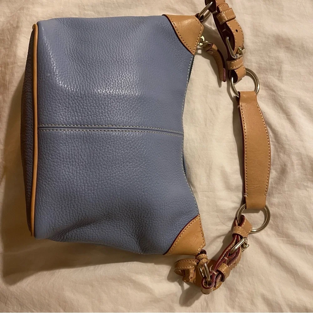 DOONEY & BURKE Vintage‎ Blue Shoulder Hobo Bag With Leather Straps